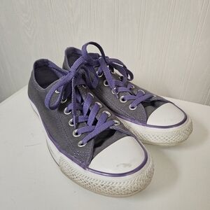 Converse Gray and Purple Shoes